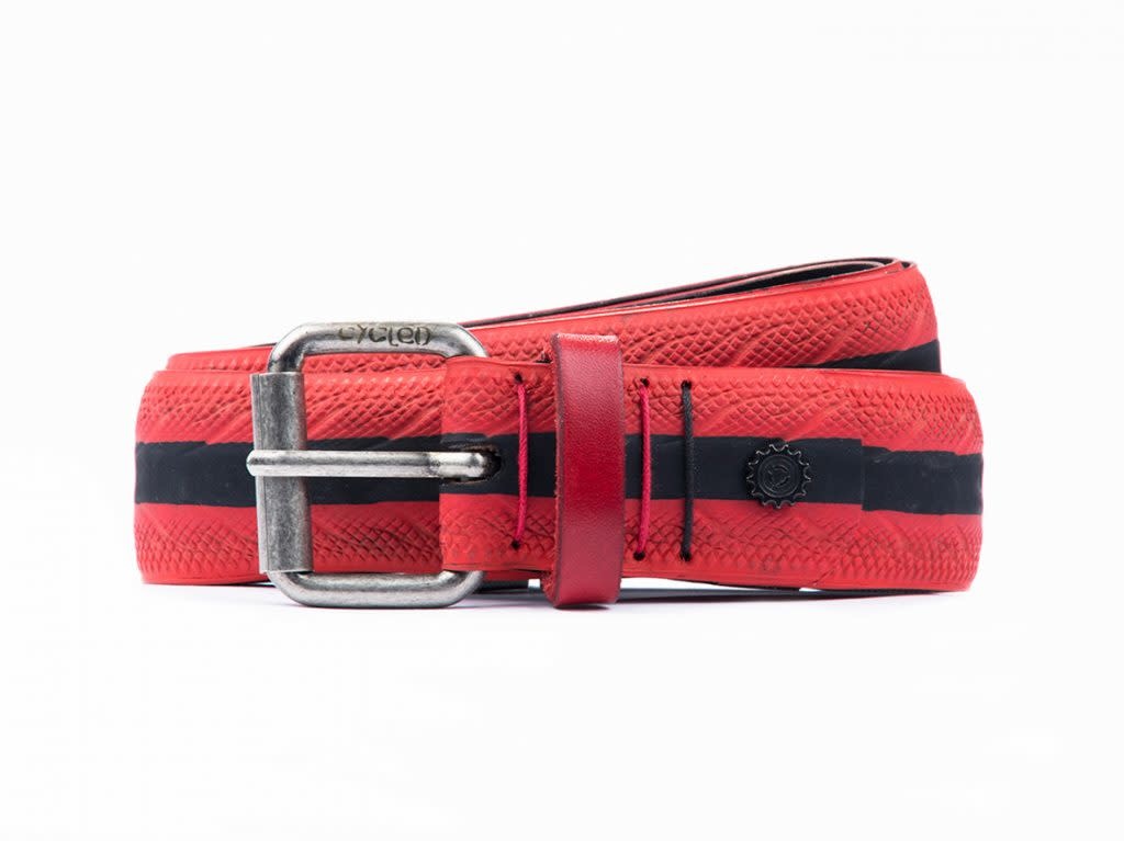 Cycled 'Classica colour belt' (red/black stripe)