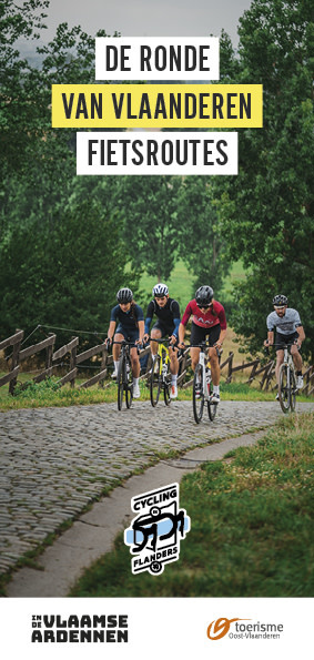 Kaart 'De Ronde van Vlaanderen Fietsroutes' (3 lussen)