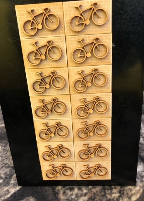 Magnet 'Bike/cobble' (wood)