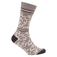 Sokken Le Patron 'Bicycle socks' (mid grey) 