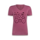 Le Patron T-shirt WMN 'Pieces de Bicyclette' (pink)