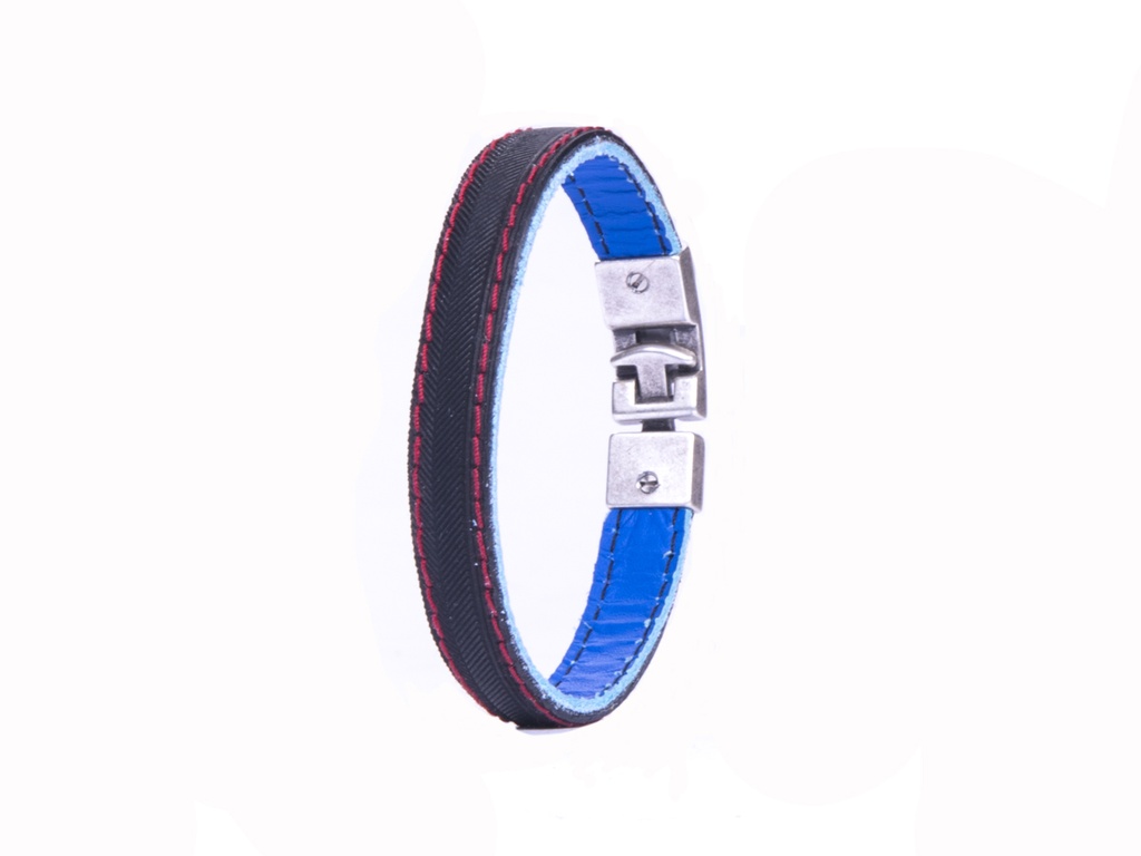 Cycled bracelet (black/red/blue)