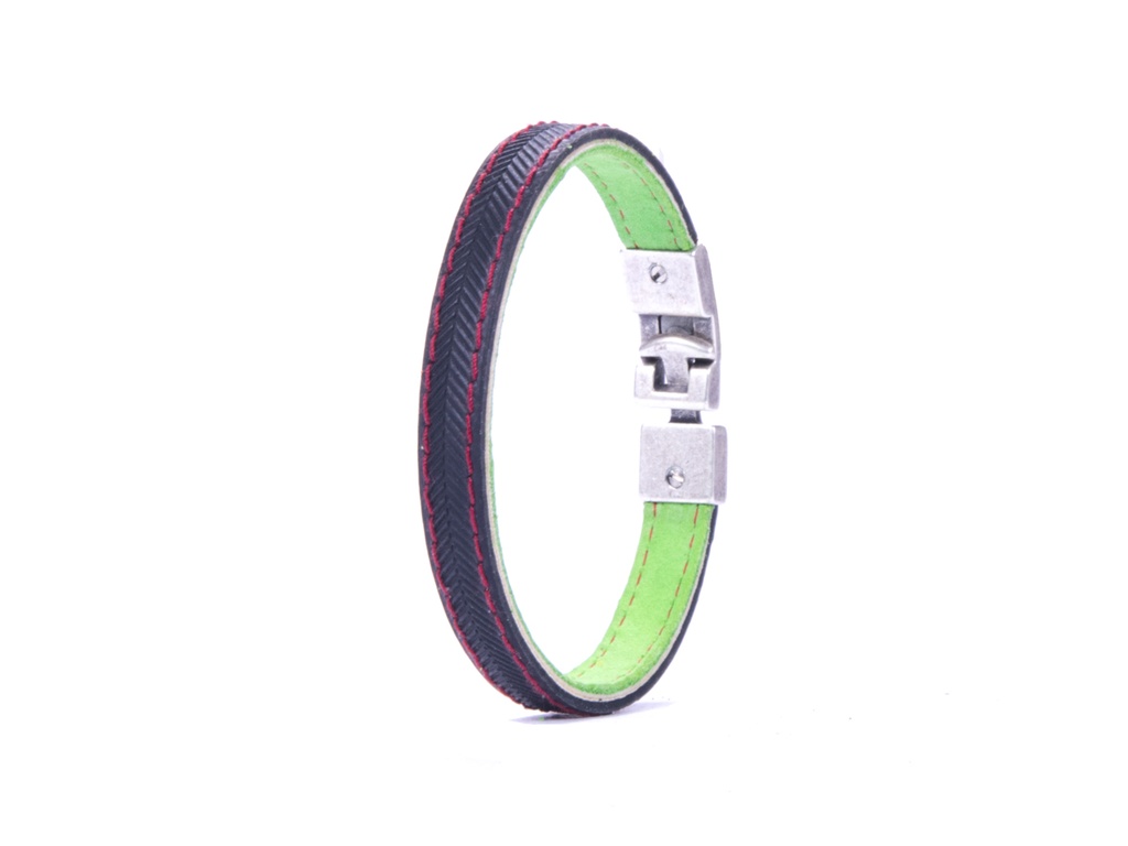Cycled bracelet (black/green/blue)