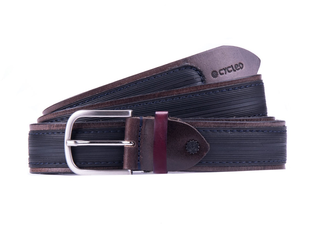 Cycled belt 'Supercorsa' (brown/black/blue)