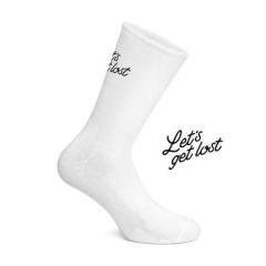 Socks 'Let's Get Lost' (white)