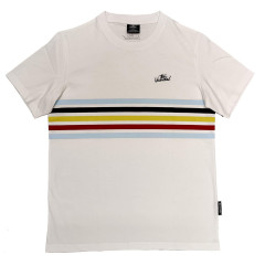 T-shirt 'Belgian Stripes' (wit)  L