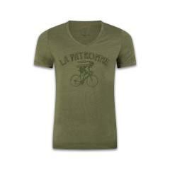 T-shirt 'La Patronne' (groen)  L
