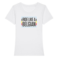 T-shirt 'Ride like a Belgian' (white)