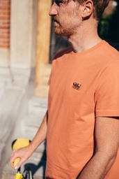 Erstwhile T-shirt 'Waaier' (brick orange)